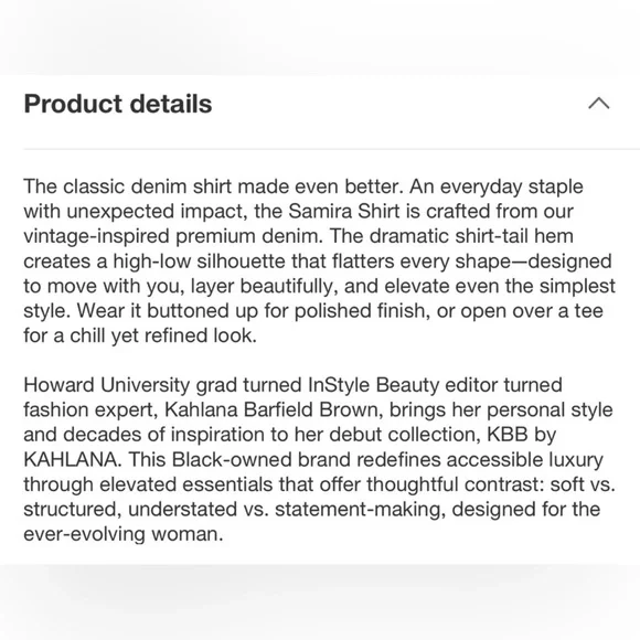 KBB KAHLANA Target Samira Medium Wash Button Down Denim Shirt Oversized M NWT - Picture 3 of 13